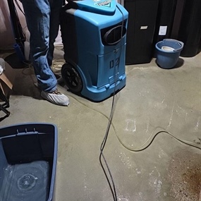 Structural drying equipment used after a Category 3 sewage backup cleanup in Farmington, Minnesota